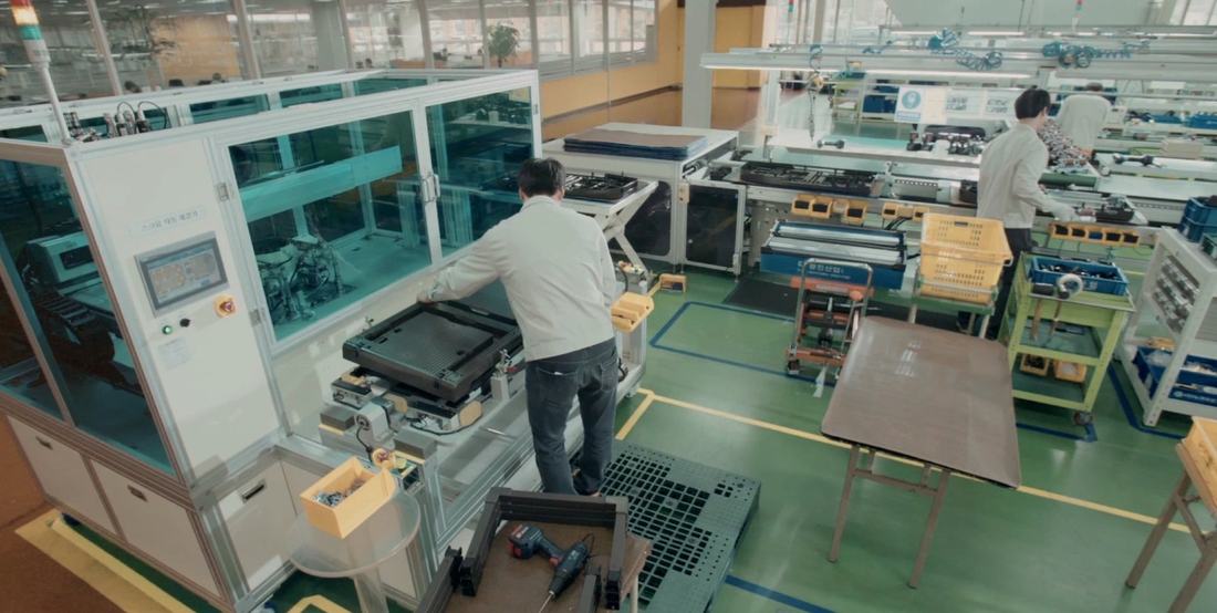 Assembly line at the Nuga Medical plant in South Korea